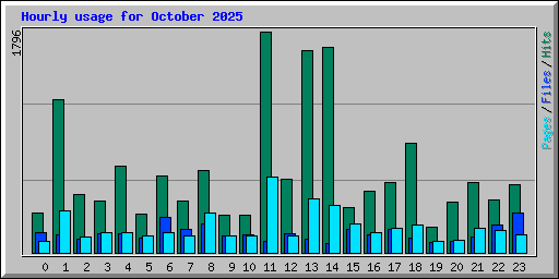 Hourly usage for October 2025